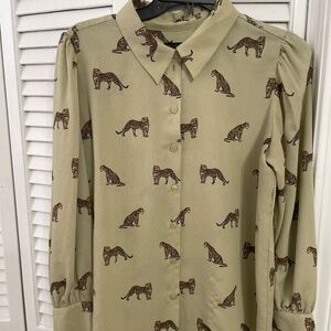 Ann Taylor cheetah blouse